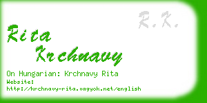 rita krchnavy business card